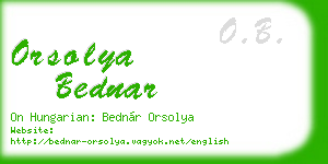 orsolya bednar business card