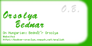 orsolya bednar business card